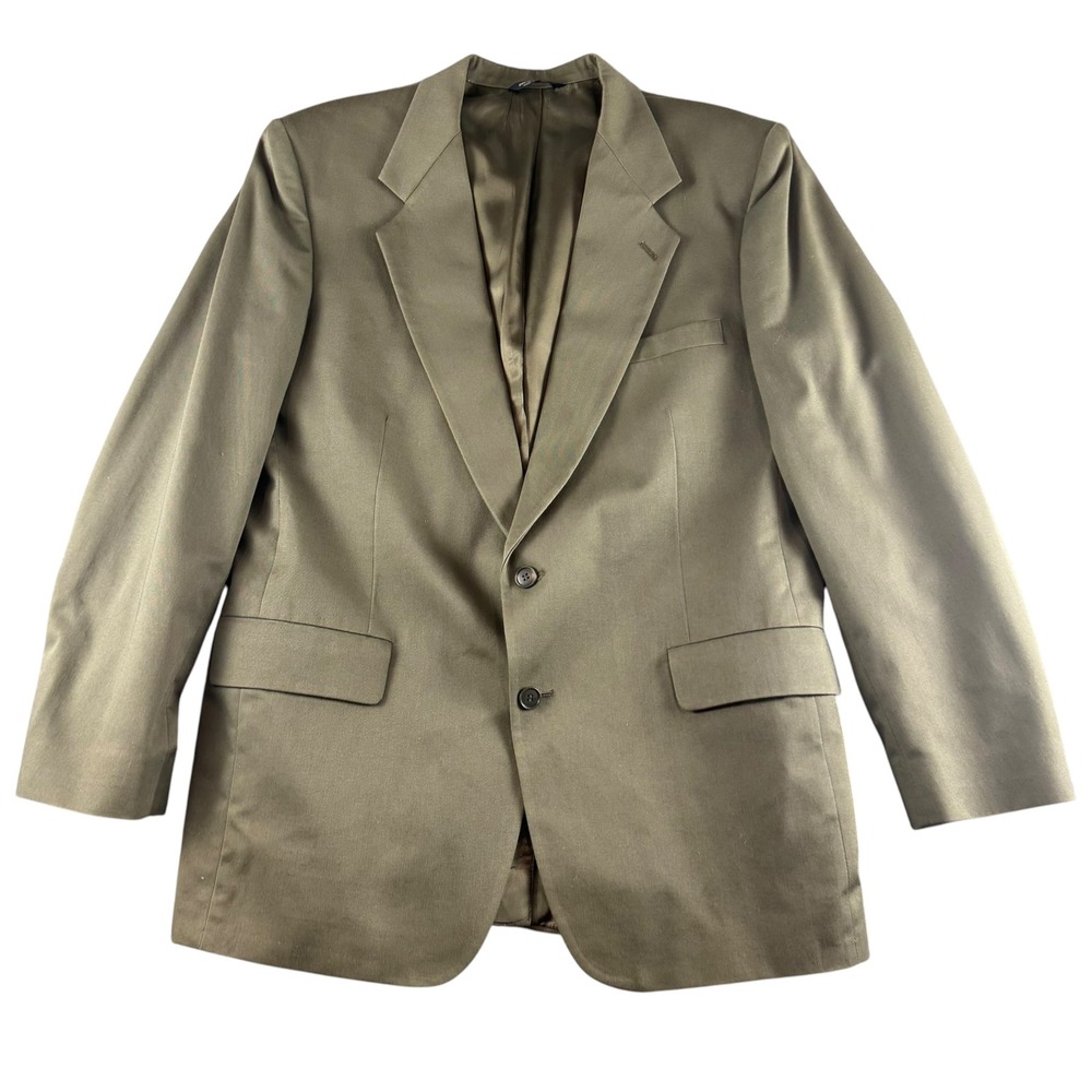 Kuppenheimer Mens Olive Green Two Button Blazer Sport Coat Jacket 44R
